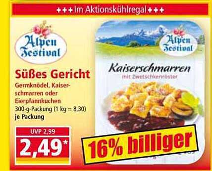 Alpen Festival Kaiserschmarren mit Zwetschgenröster 300g Packung