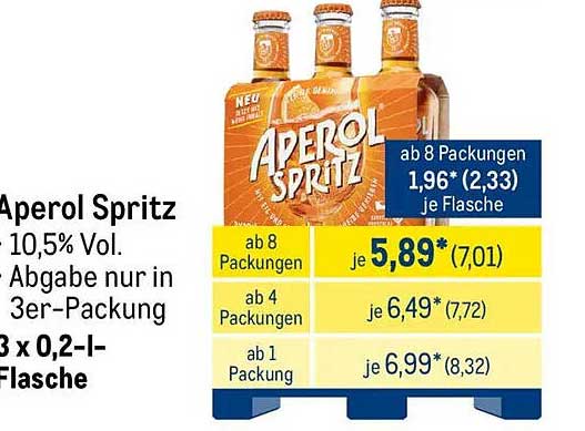 Aperol Spritz 10,5% Vol. in 3er-Packung