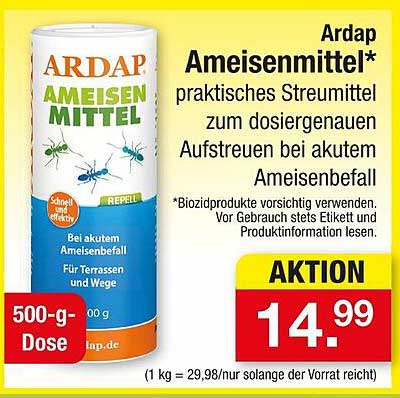 Ardap Ameisenmittel 500-g Dose
