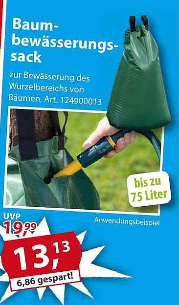 Baumbewässerungssack zur Bewässerung des Wurzelbereichs von Bäumen, Art. 1249000013