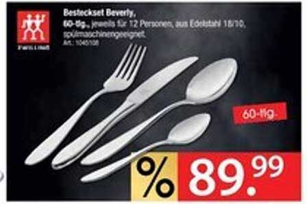 Besteckset Beverly, 60-teilig, für 12 Personen