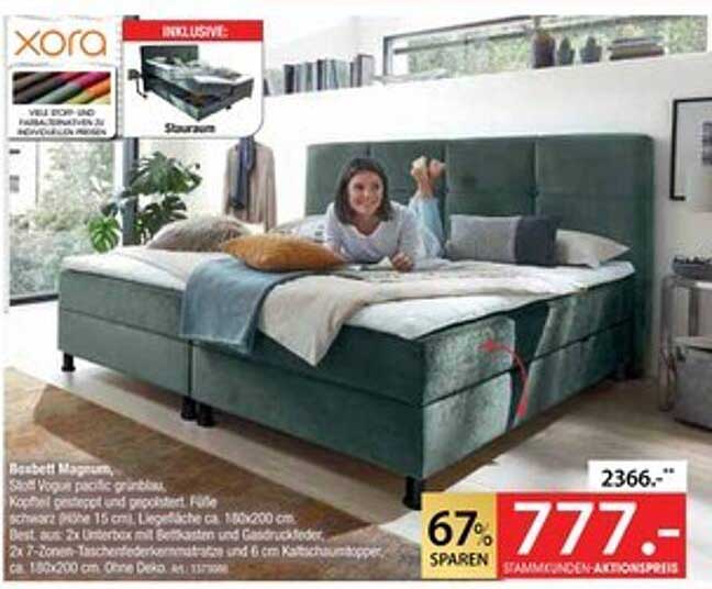 Bett Magnum von Xora – Stilvoll und praktisch in grün