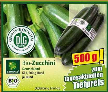Bio-Zucchini 500 g - zum tagesaktuellen Tiefpreis