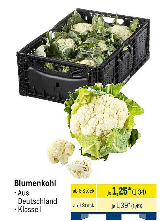 Blumenkohl - Aus Deutschland, Klasse I