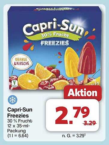 Capri-Sun Freezies 30% Frucht 12 x 35-ml-Packung