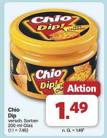 Chio Dip - Verschiedene Sorten im 200-ml-Glas