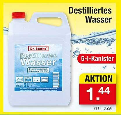 Destilliertes Wasser 5-I-Kanister