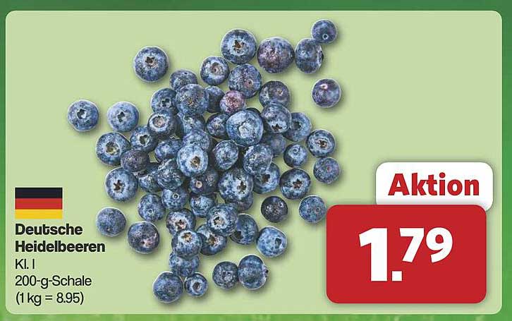 Deutsche Heidelbeeren Kl. I 200-g-Schale
