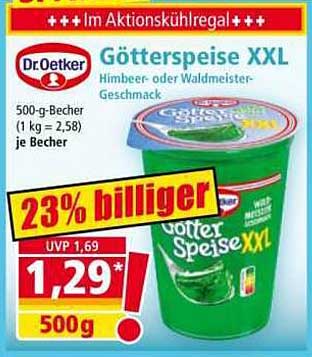 Dr. Oetker Götterspeise XXL - Himbeer- oder Waldmeister-Geschmack