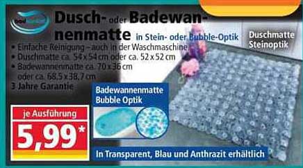 Dusch- oder Badewanneneinlage in Stein- oder Bubble-Optik