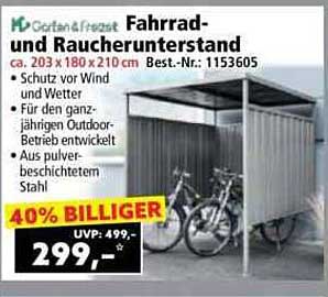 Fahrrad- und Raucherunterstand