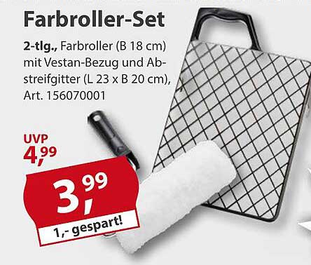 Farbroller-Set 2-tlg. mit Vestan-Bezug
