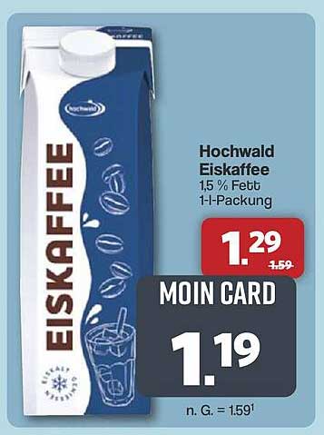 Hochwald Eiskaffee 1,5 % Fett 1-l-Packung