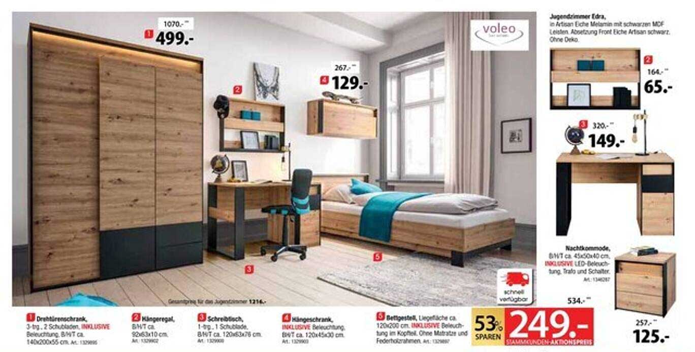 Jugendzimmer Edra - Komplettset für ein modernes Zuhause