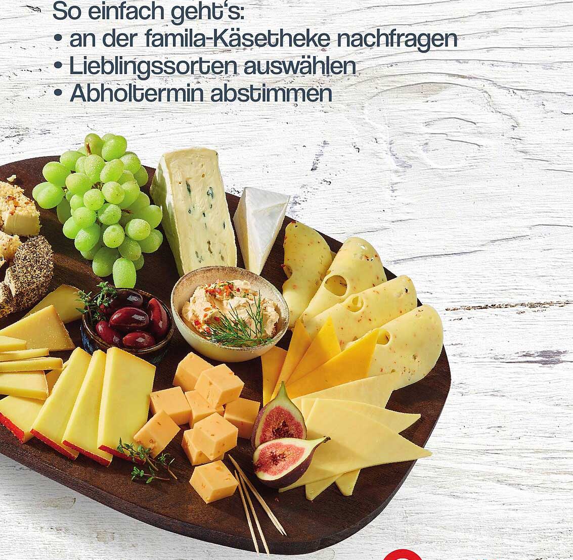 Käseplatten Auswahl – Frisch aus der famila Käsetheke