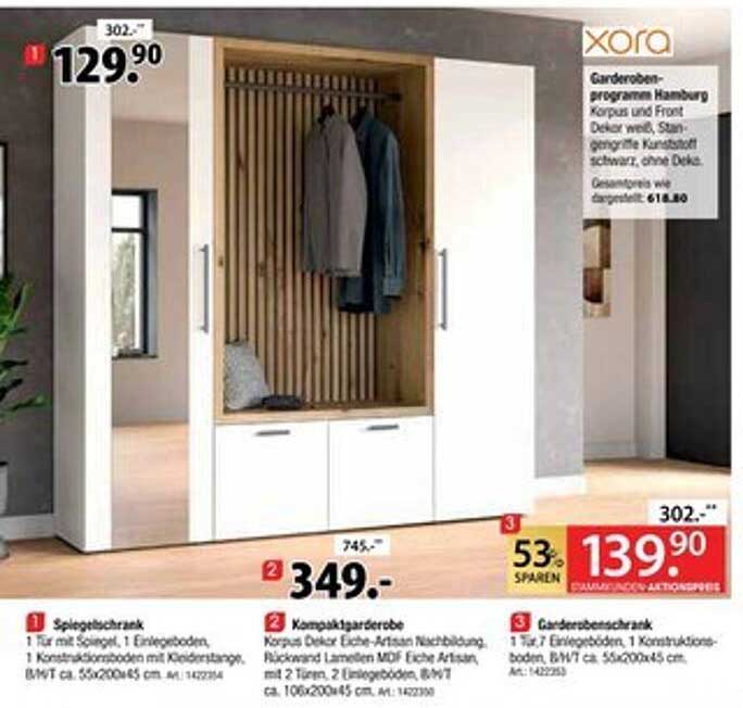 Kompaktgarderobe aus dem Zurbrüggen-Prospekt