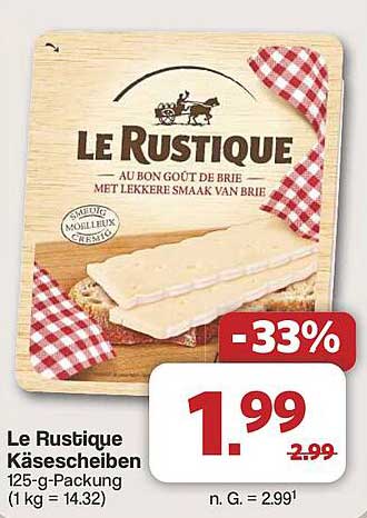 Le Rustique Käsescheiben 125-g-Packung