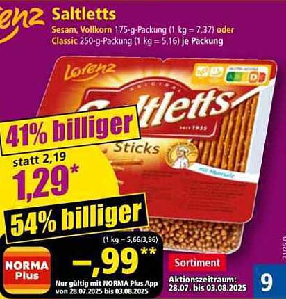 Lorenz Saltletts Sticks - Vollkorn und Classic