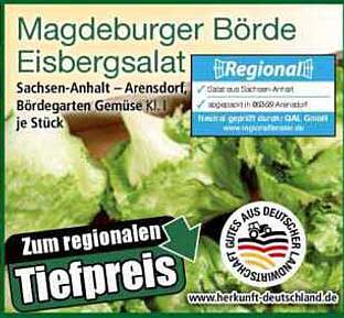 Magdeburger Böde Eisbergsalat je Stück