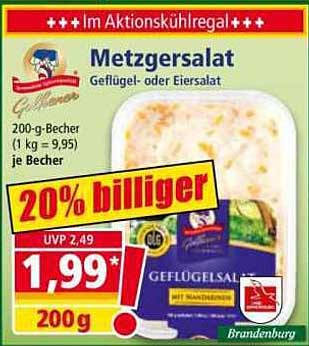 Metzgersalat Geflügel- oder Eiersalat 200-g-Becher