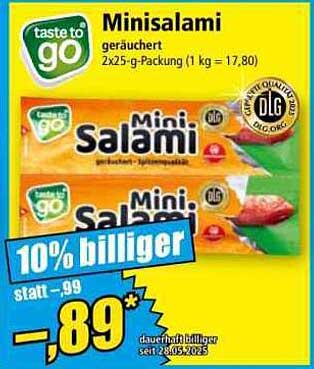 Minisalami geräuchert - 2x25-g-Packung zum attraktiven Preis!