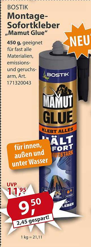 Montage-Sofortkleber „Mamut Glue“ 450 g