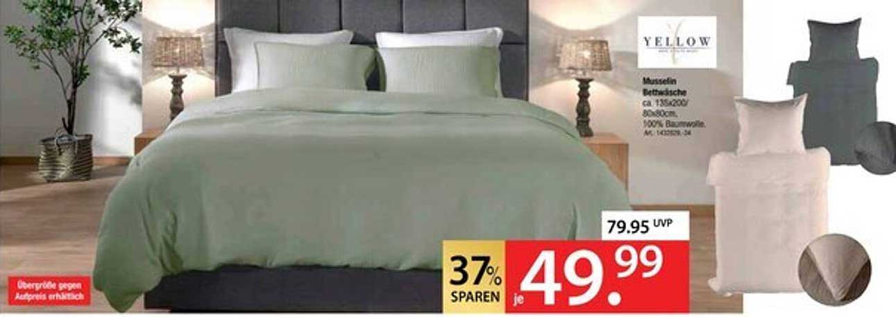 Musselin Bettwäsche von Yellow