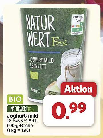 NATURWERT Bio Joghurt mild 500 g