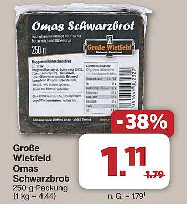 Omas Schwarzbrot von Große Wietfeld