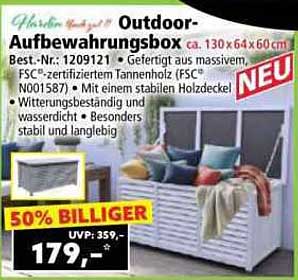Outdoor-Aufbewahrungsbox ca. 130 x 64 x 60 cm