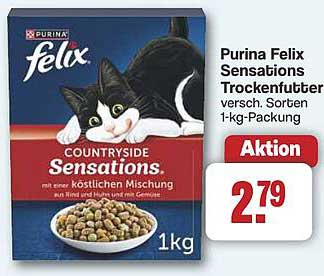 Purina Felix Sensations Trockenfutter 1-kg-Packung