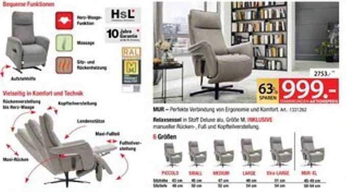 Relaxsessel MUR – Perfekte Verbindung von Ergonomie und Komfort