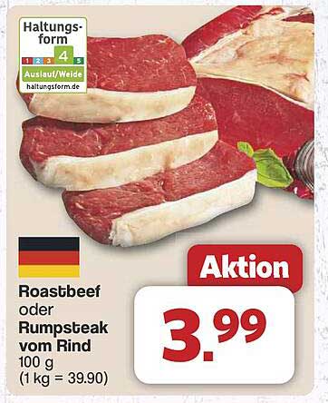 Roastbeef oder Rumpsteak vom Rind