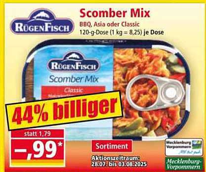 RügenFisch Scomber Mix - BBQ, Asia oder Classic