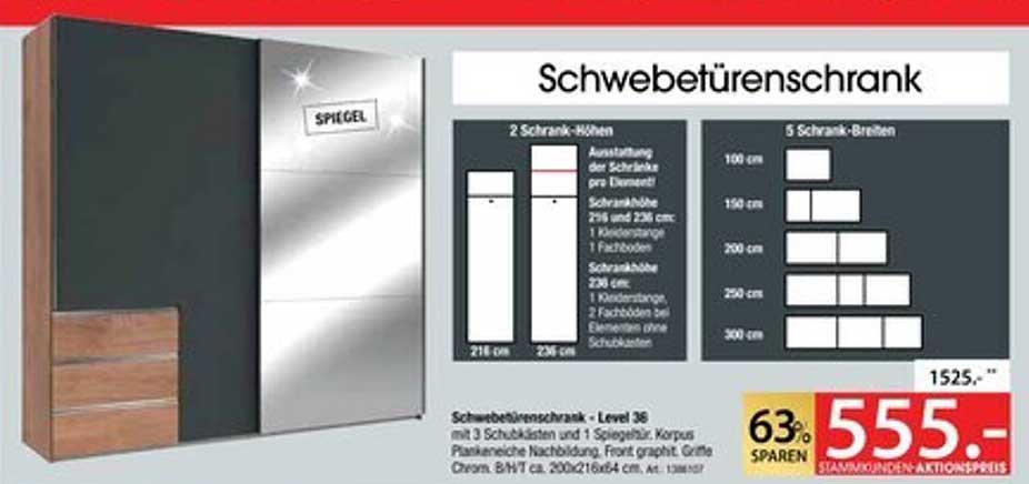 Schwebetüren-Schrank Level 36