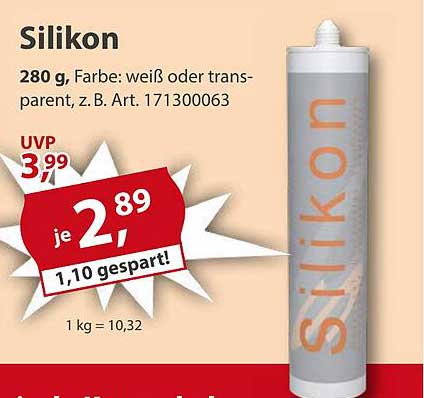 Silikon 280 g in Weiß oder Transparent