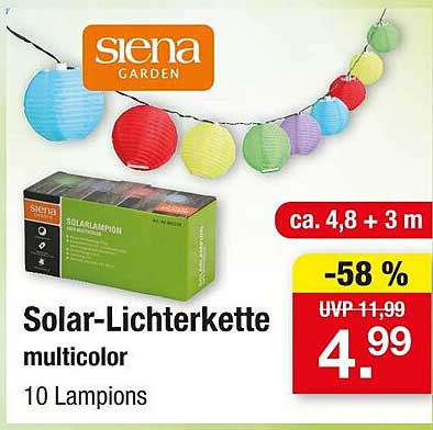 Solar-Lichterkette multicolor
