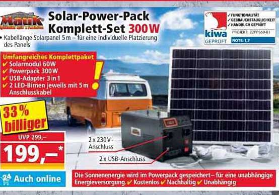 Solar-Power-Pack Komplett-Set 300W