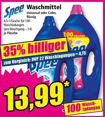 Spee Waschmittel - Universell oder Color, flüssig