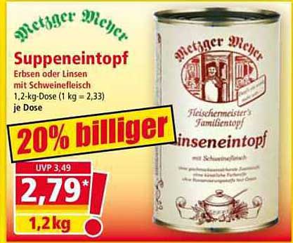 Suppeneintopf Erbsen oder Linsen mit Schweinefleisch