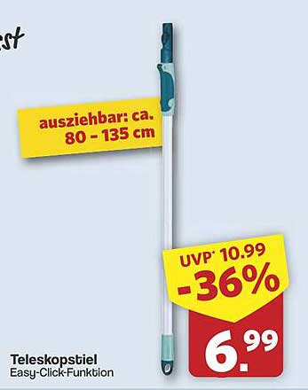 Teleskopstiel mit Easy-Click-Funktion