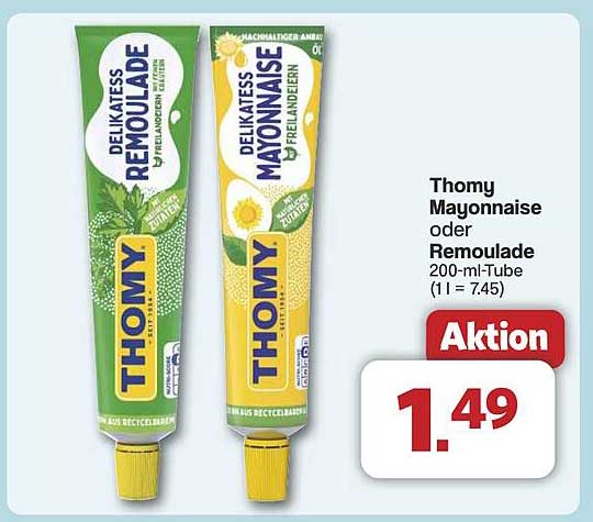 Thomy Mayonnaise oder Remoulade 200-ml-Tube