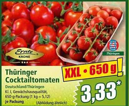 Thüringer Cocktailtomaten XXL 650 g
