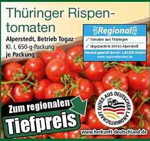 Thüringer Rispen-Tomaten