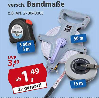 Verschiedene Bandmaße – Ihr praktischer Helfer beim Messen