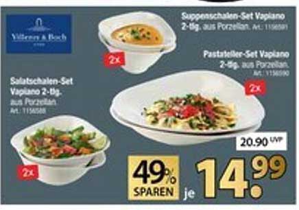 Villeroy & Boch Vapiano Geschirrset - Salat- und Pastateller