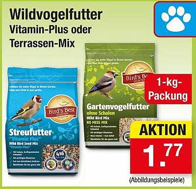 Wildvogelfutter Vitamin-Plus oder Terrassen-Mix