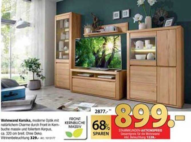 Wohnwand Korsika, moderne Optik mit natürlichem Charme