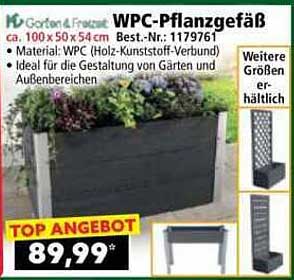 WPC-Pflanzgefäß - Ideal für Ihre Garten- und Außenbereichsgestaltung