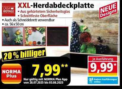 XXL-Herdabdeckplatte von CASA ROYALE